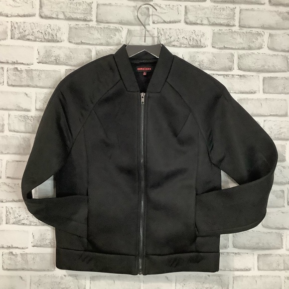 Nameless Men’s Black Neoprene Minimalist Zip up jacket Size S - Picture 2 of 12